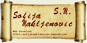 Sofija Makljenović vizit kartica